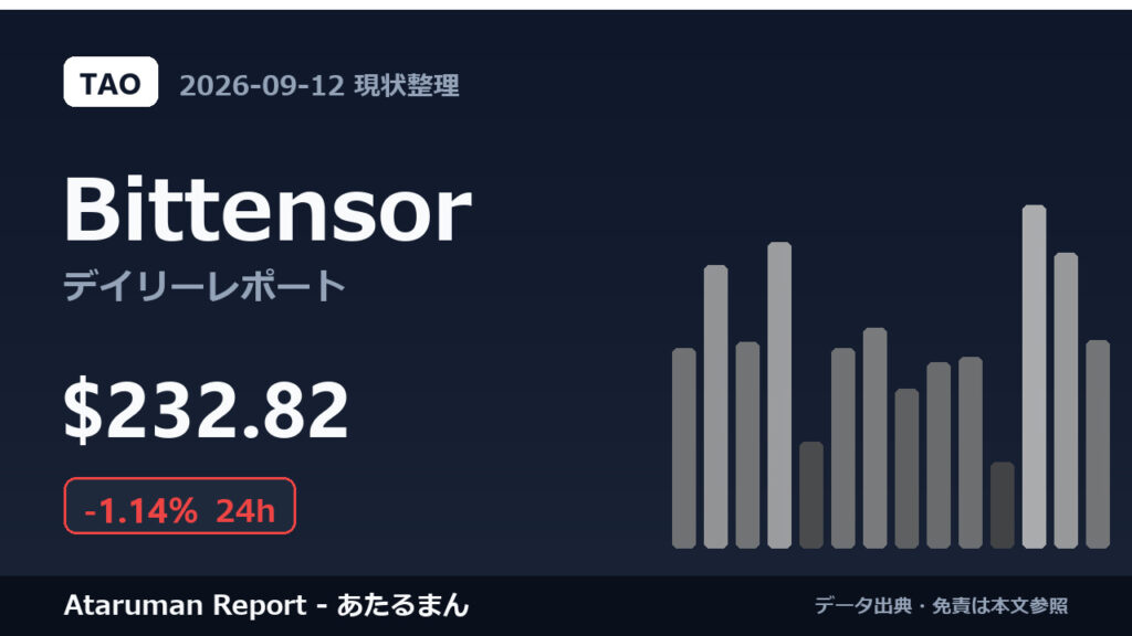 Bittensor 9/12 現状整理