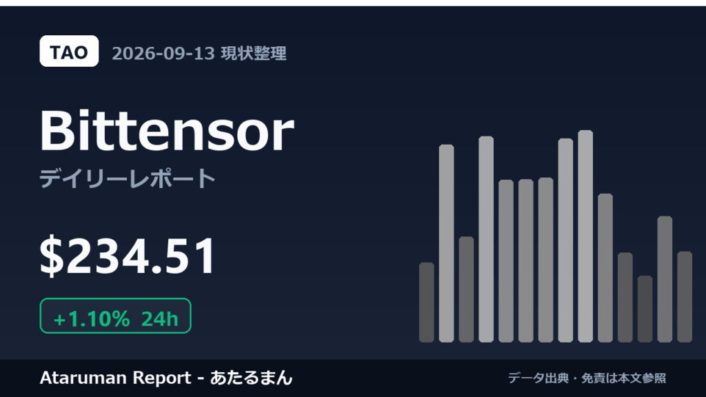 Bittensor 9/13 現状整理