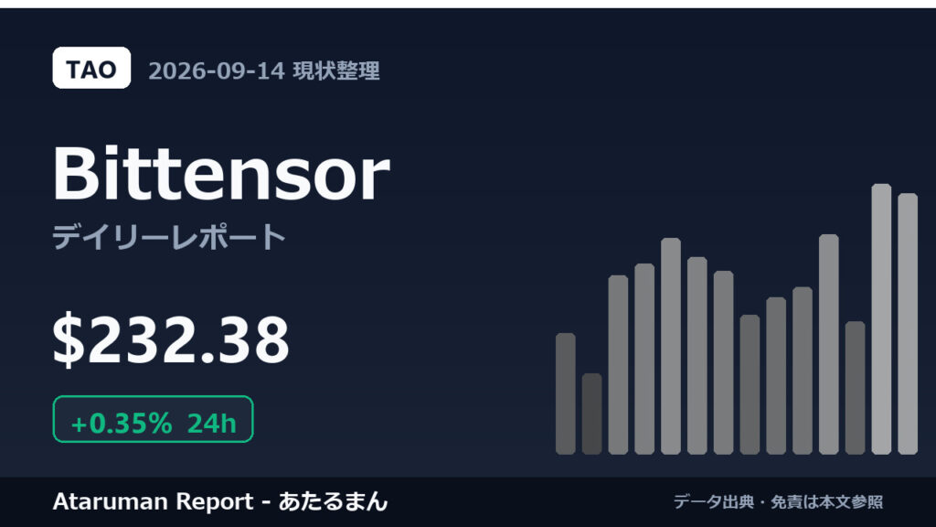 Bittensor 9/14 現状整理