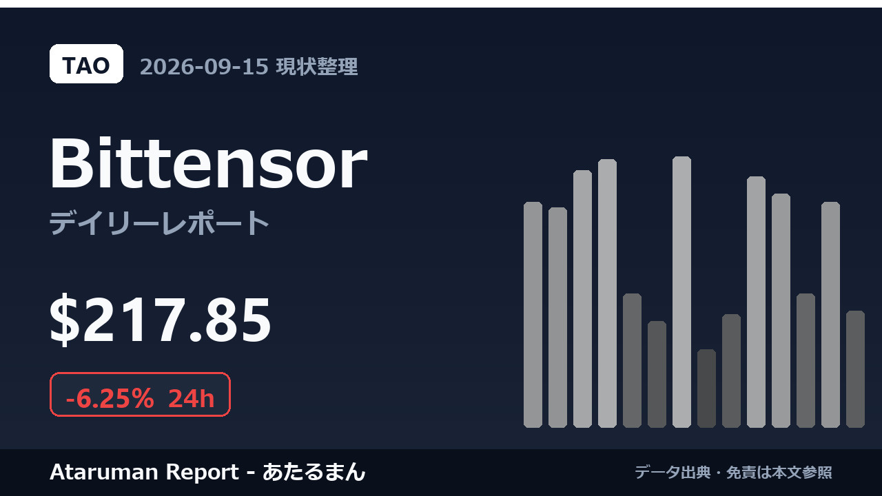Bittensor 9/15 現状整理