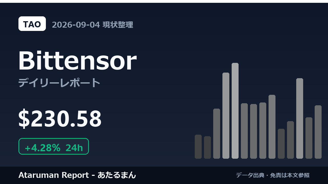 Bittensor 9/4 現状整理
