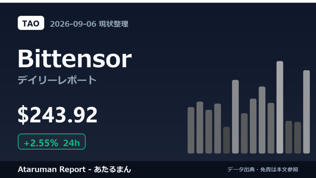 Bittensor 9/6 現状整理