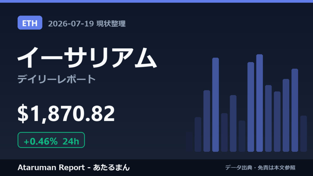 イーサリアム 7/19 現状整理