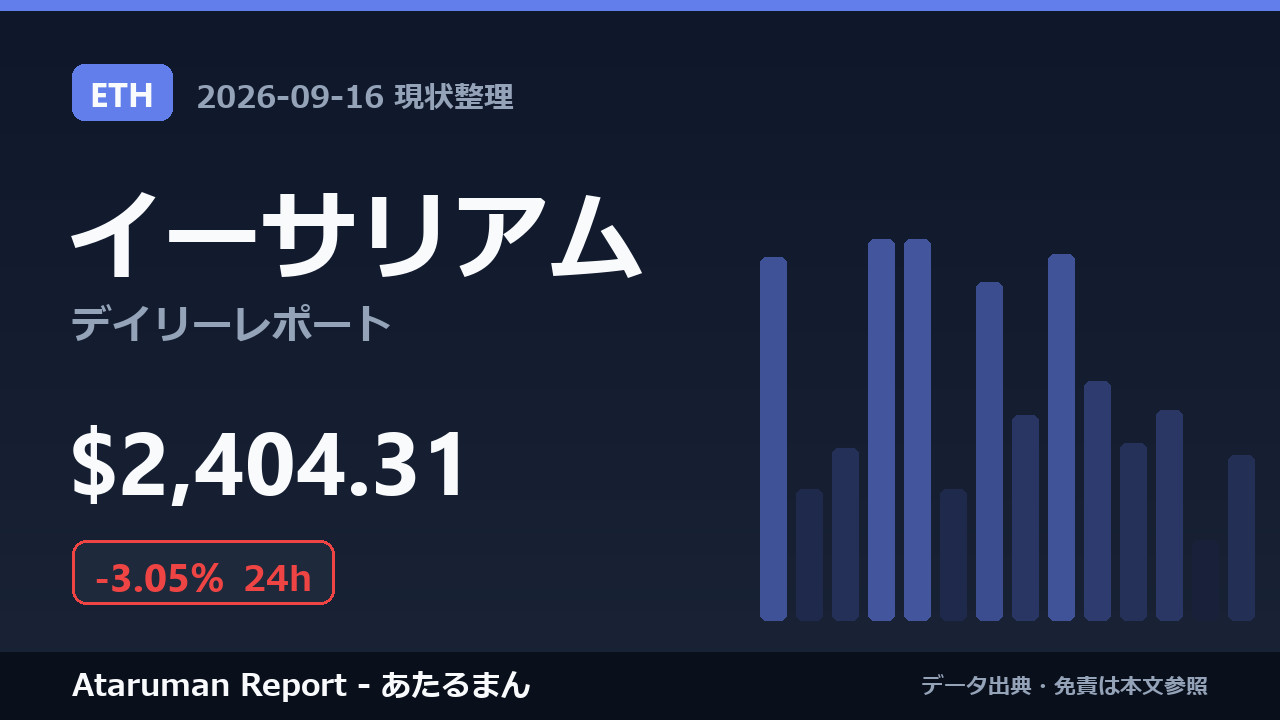 イーサリアム 9/16 現状整理