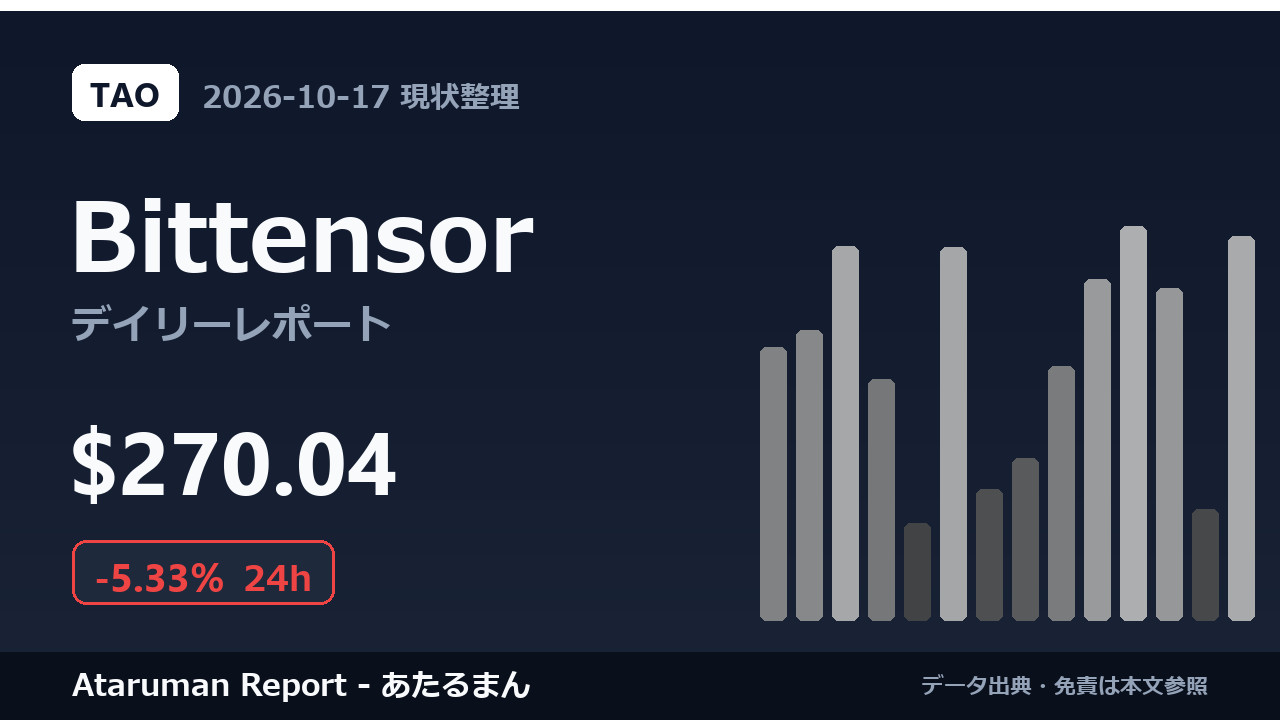 Bittensor 10/17 現状整理