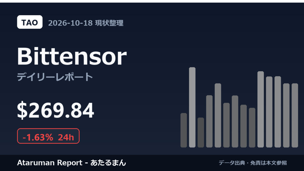 Bittensor 10/18 現状整理