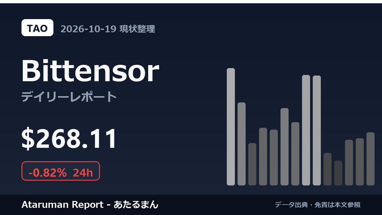 Bittensor 10/19 現状整理