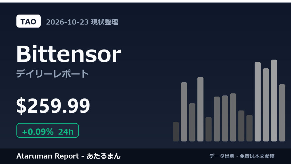 Bittensor 10/23 現状整理