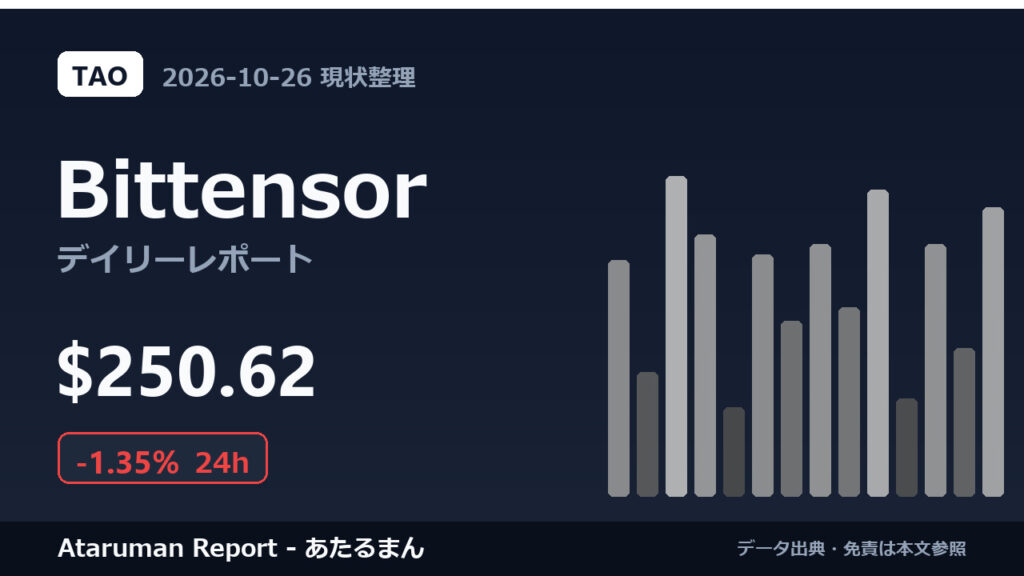 Bittensor 10/26 現状整理